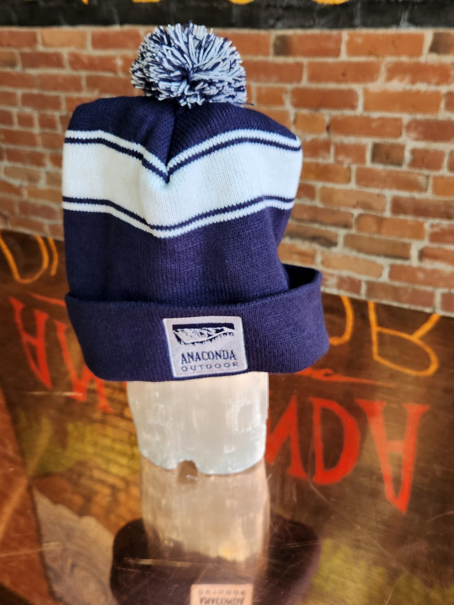 AO Navy/White Beanie